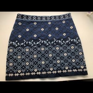 Loft embroidered mini skirt